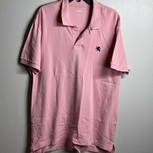 Express Men Polo Pink Short‎ Sleeve Shirt Size XL